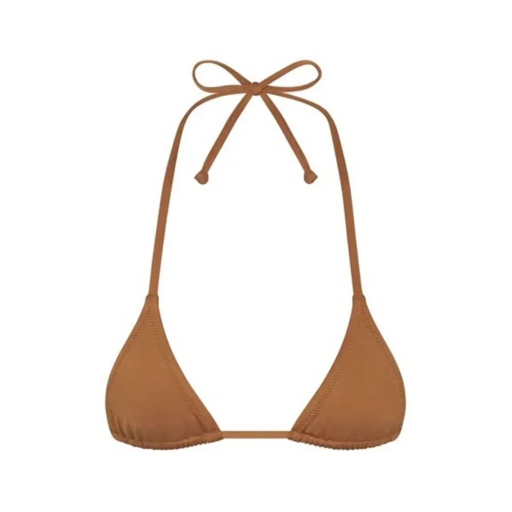 SKIMS Swim Micro Triangle‎ Top Almond Womens 4X